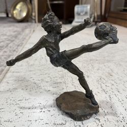 Mark Hopkins Corner Kick Sculpture Limited Edition 1992 Signed Bronze 250/950