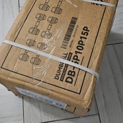 New Set Of Rubber Hex Dumbbell Weights. 2x5lbs, 2x10lbs, 2x15lbs 