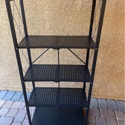  🖤 Heavy-Duty 5-Tier Foldable Metal Storage Shelf with Wheels 🖤  📍 Pickup Location: Durango & 215 💰 Price: $55 (Firm)  🛠 Condition: New! 🔹 Stron