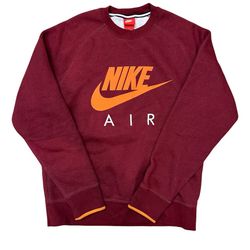 Men's Nike Air Crewneck Sweatshirt - Maroon - Size Large