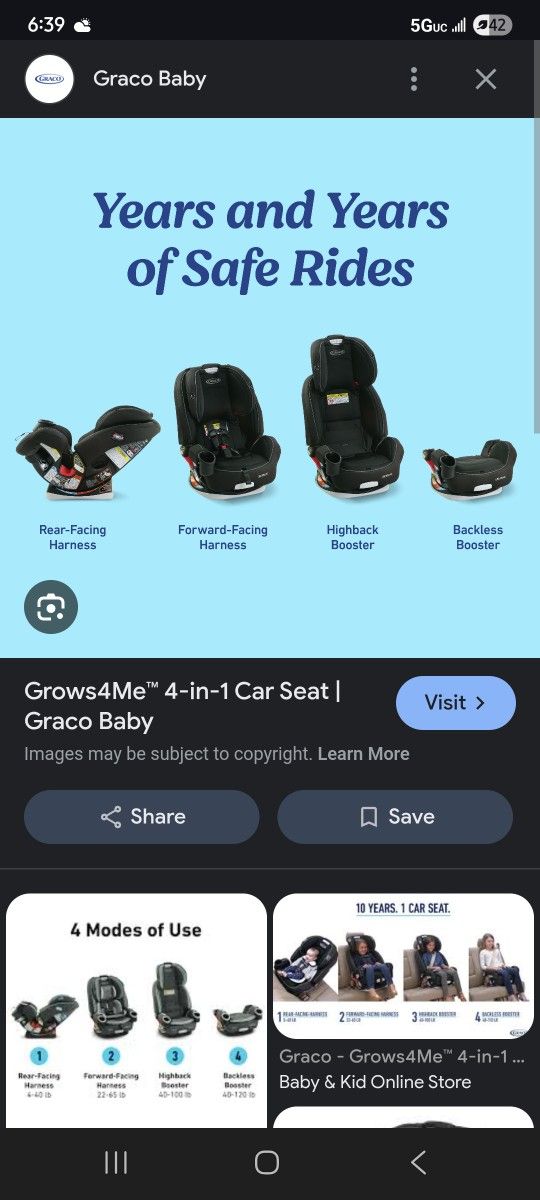 Graco Grows4me Carseat