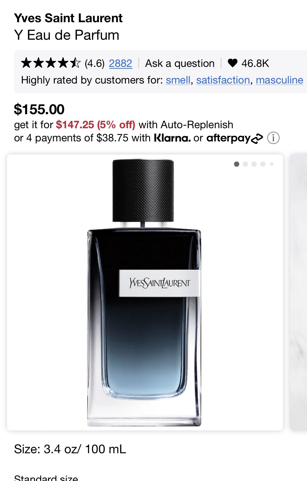 YSL Y Men’s Cologne 100ml 3.3 Oz for Sale in Arlington, WA OfferUp