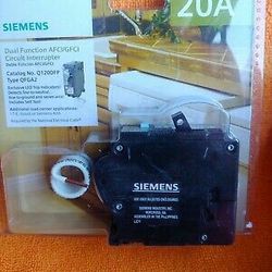 Siemens QF 20AMP 1-Pole Dual Function AFCI/GFCI Circuit Breaker 