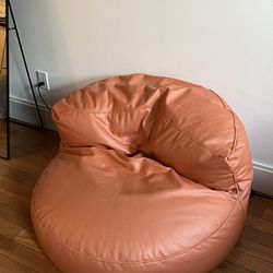 Faux Leather Bean Bag Chair