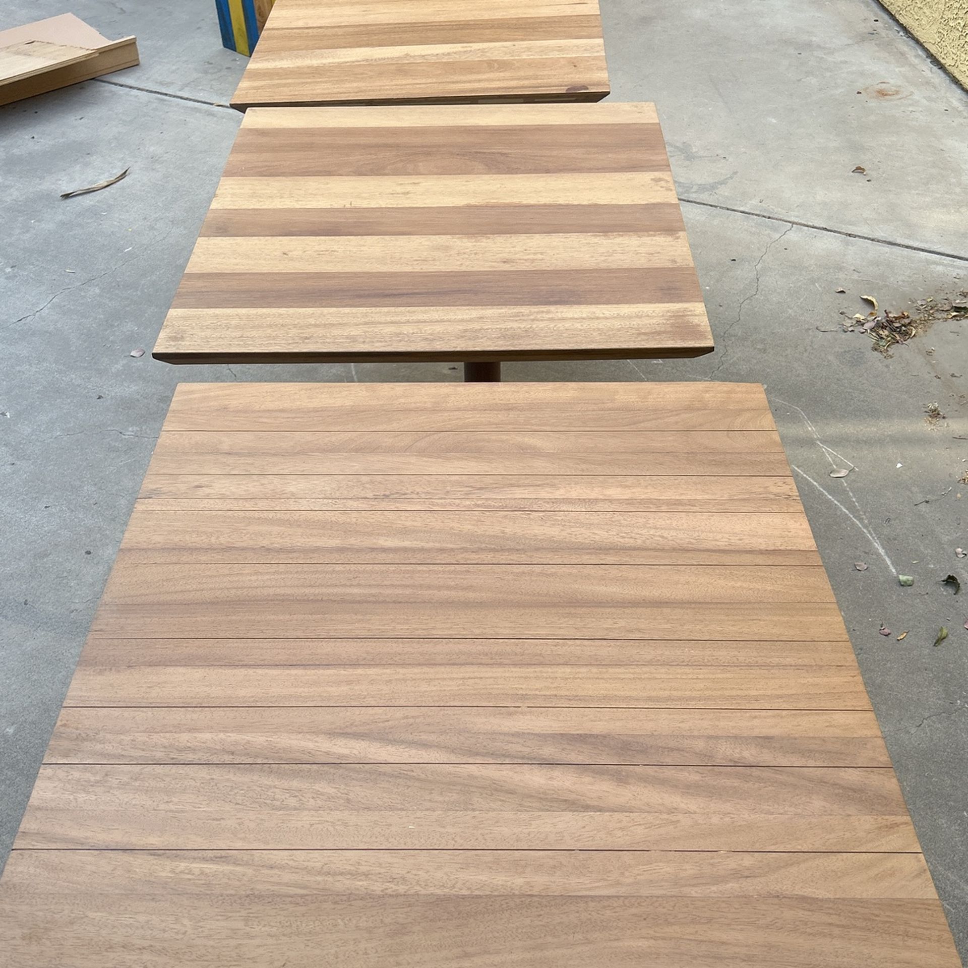3 Teak Tables $200