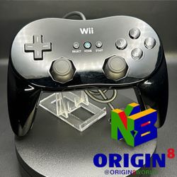 Black Wii Classic Controller Pro - Wii Pristine Tested Authentic