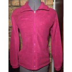 Columbia Full Zip Collared Sweatshirt Sweater Jacket Purple Size 14/16
