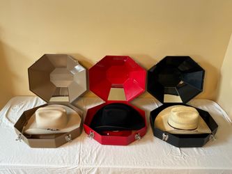Bailey 100X and Equilite Black and Straw cowboy hats size 7 and 6 7/8