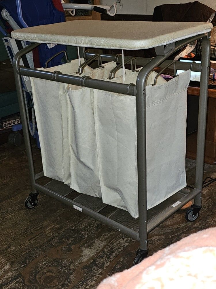 Laundry Sorter With Ironing Board