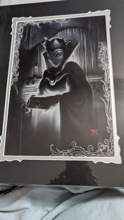 Disney Parks 14x18 Deluxe Art Print "Heartless" Noah Fine Art Evil Queen Film-Noir Style NEW SEALED