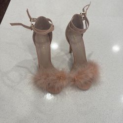 Pink Feathered Heels