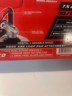 Dual-Action Random Orbital Variable Speed Polisher