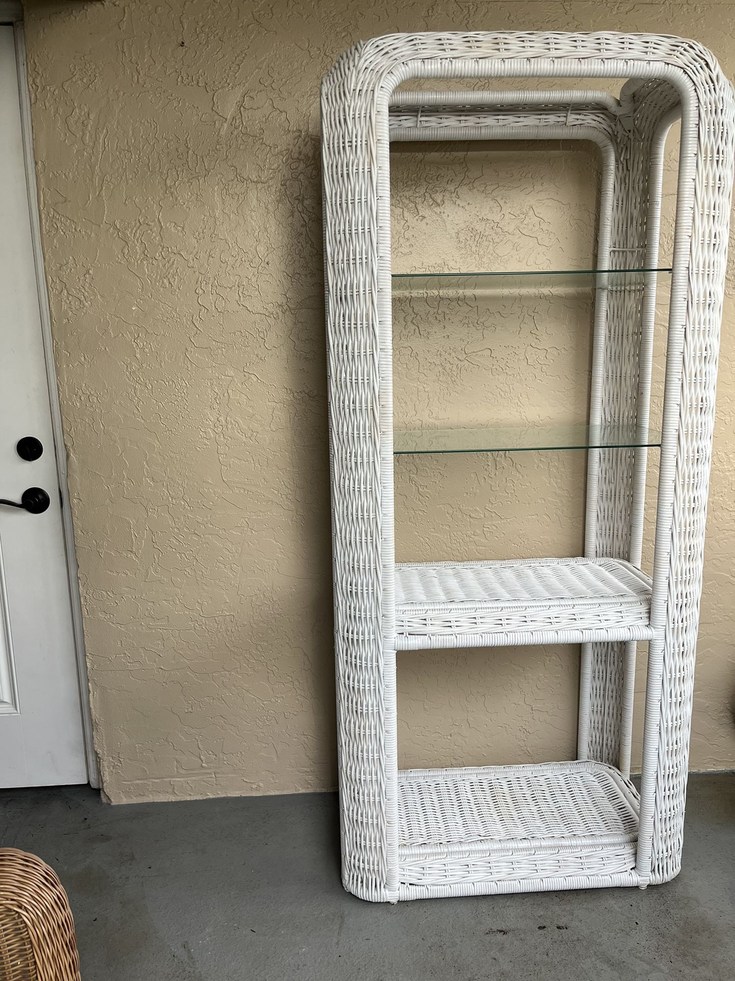 White Wicker Attire/Bookshelves