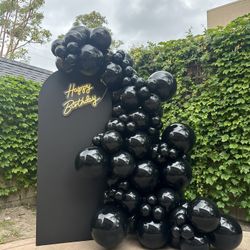 happy birthday balloon, balloon garland, balloon arch