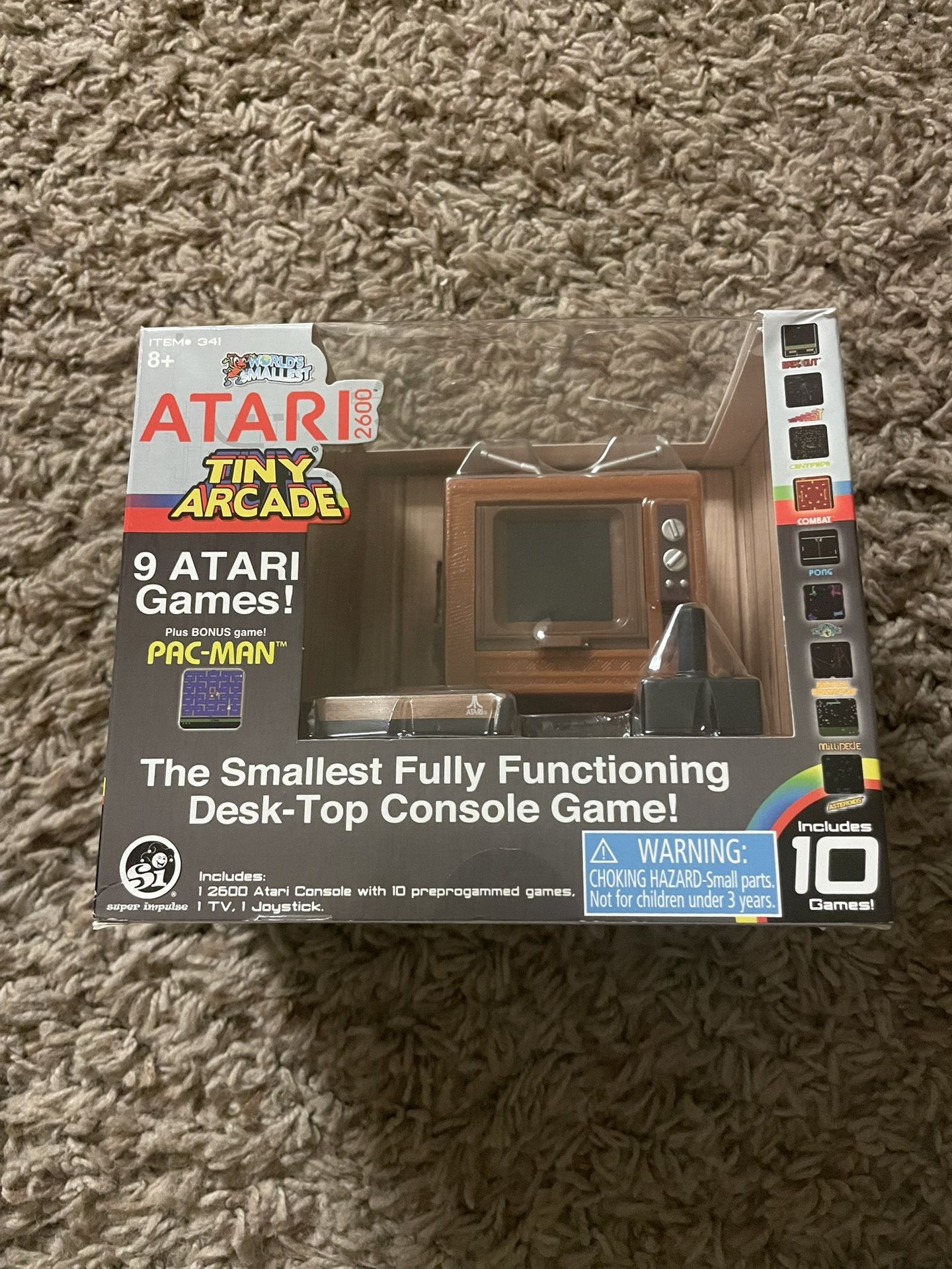 Worlds Smallest Atari 2600 Tiny Arcade Includes 10 Games Mini Pac-Man Fast Ship