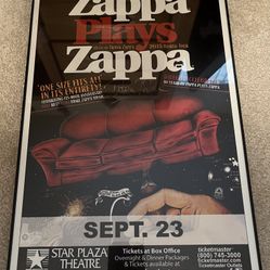 ZAPPA PLAYS ZAPPA CONCERT AUTOGRAPHED TOUR POSTER   MINT CONDITION 