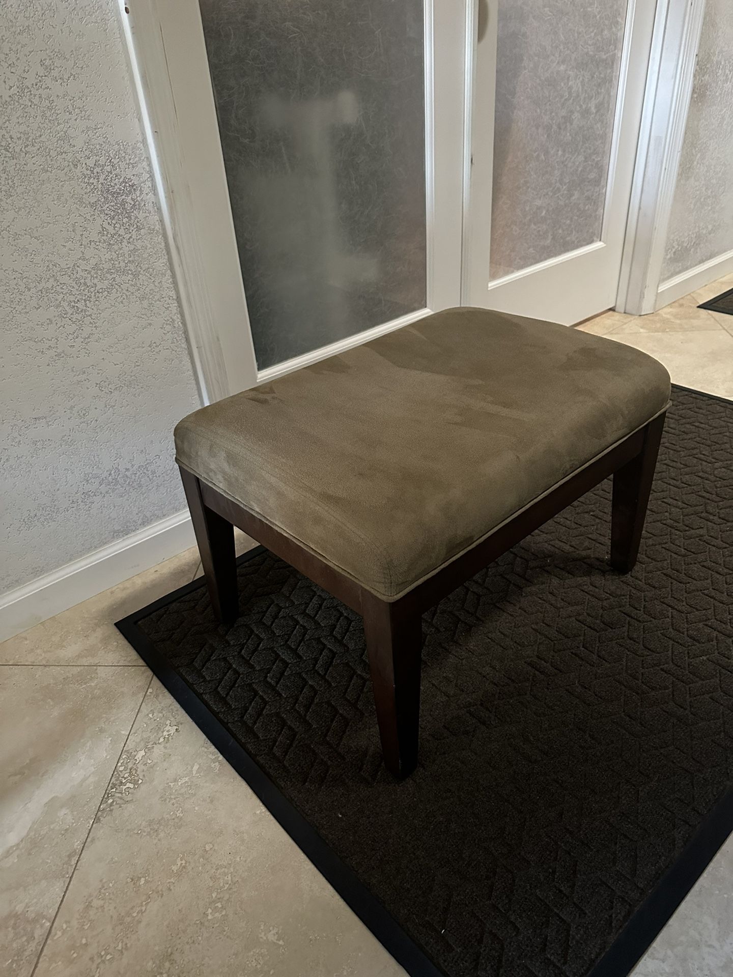 Gorgeous Soft Velveteen Green-Stool, Seat, Brench  24” Long , 14” Deep , 14” high