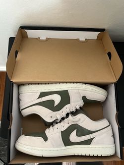 Air Jordan 1 Low Sneakers White Olive