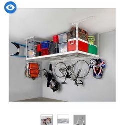  Overhead garage storage rack 4x8 Feet  SafeRacks  $200