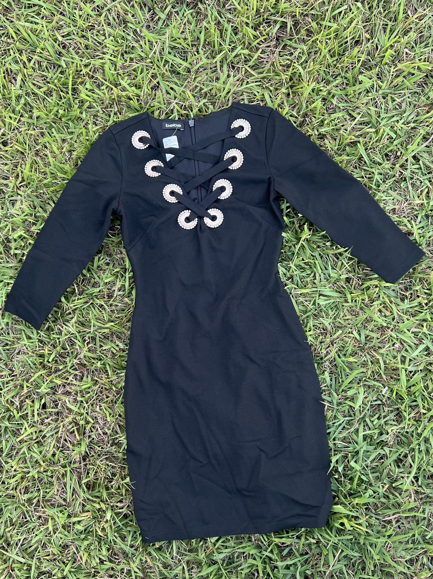 Bebe Lace-Up Grommet Dress – Size Small – New with Tag