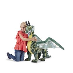 Melissa & Doug Lifelike Plush Giant Winged Dragon Stuffed Animal
