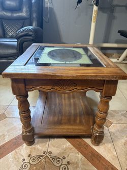 Wooden Glass Table