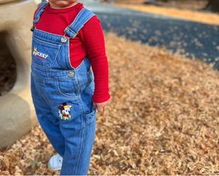 18 months Vintage Disney Babies Baby Mickey Mouse set overalls