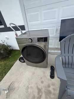LG ThinQ Front Load Dryer Graphite Steel