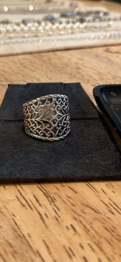 925 sterling silver filigree ring Size 6.5