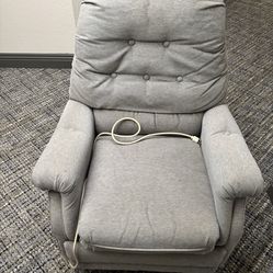 TWO grey motorized recliners