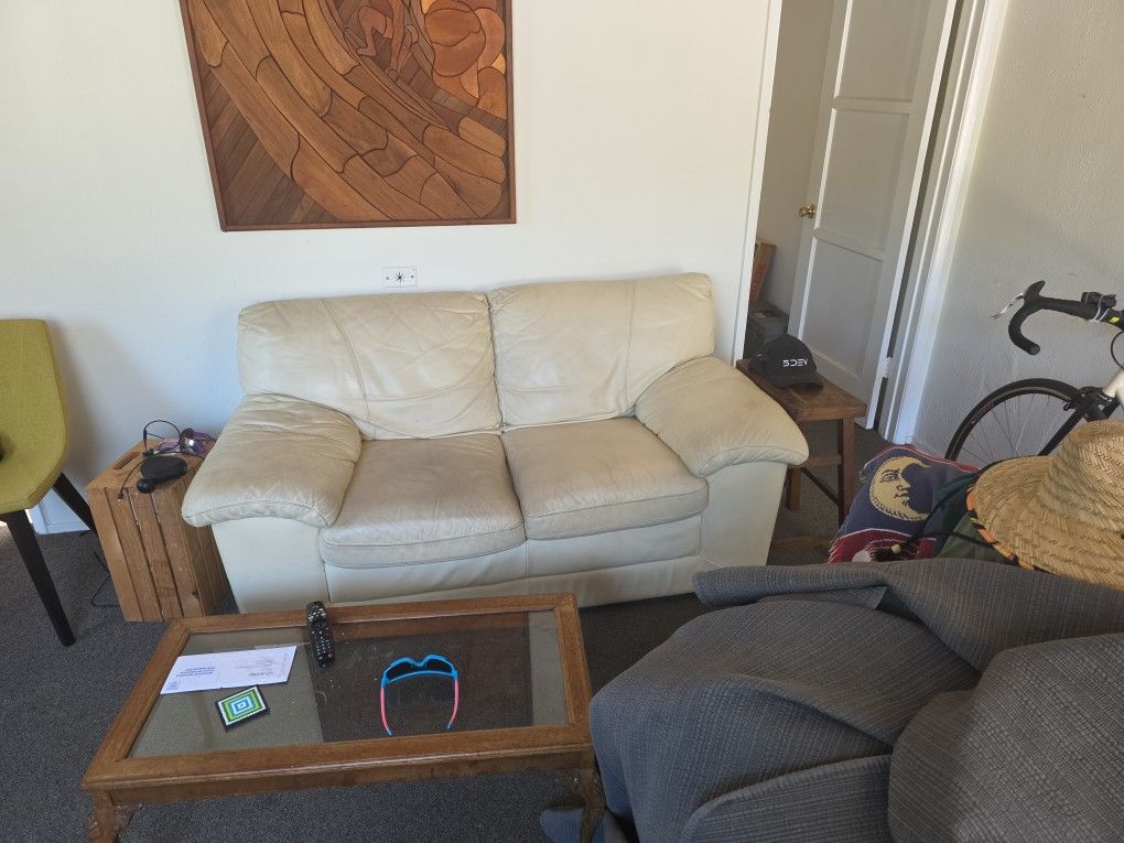 Leather Couch Love Seat