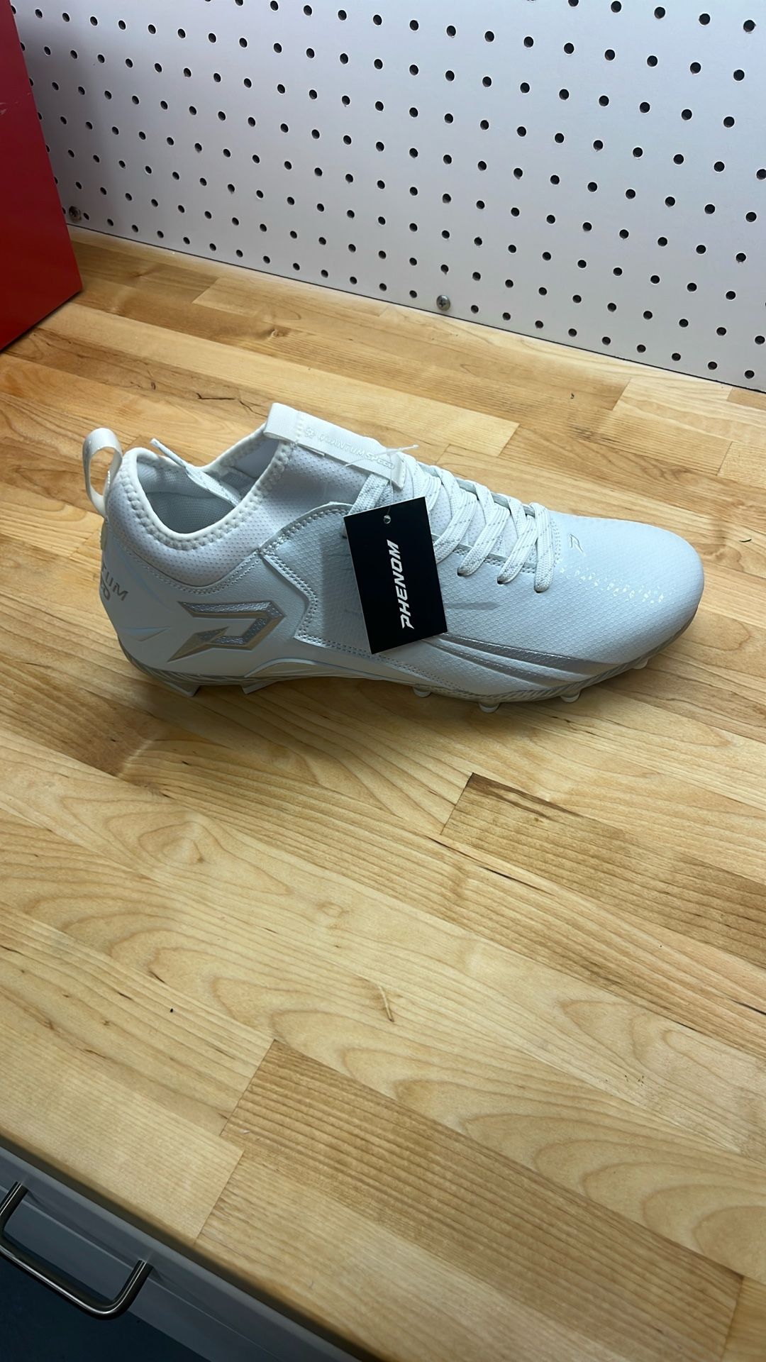 White Phenom Football Cleats Size 11.5 Brand New With Box