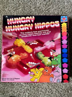 Hasbro 1978 Hungry Hungry Hippos Game(Original Box) Nice