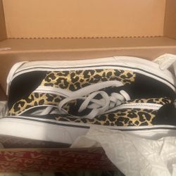 Vans Cheetah print black and gold