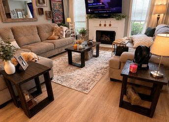 Handmade Rustic Living Room Table Set (3-Piece)