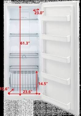 2023 Frigidaire Stand Up Freezer 