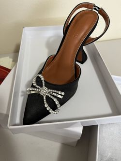 Black Evening Shoes In The Box New The Size Was Wrong And No Return!! I Think They Could Be A Size 7 !