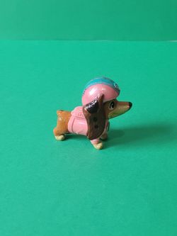 Paw Patrol The Movie Liberty Dachshund Figure Dog Pup 2" Pink Blue.
