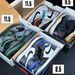 Jordan 1,  Jordan 11,  Nike SB Dunk Low (USED)