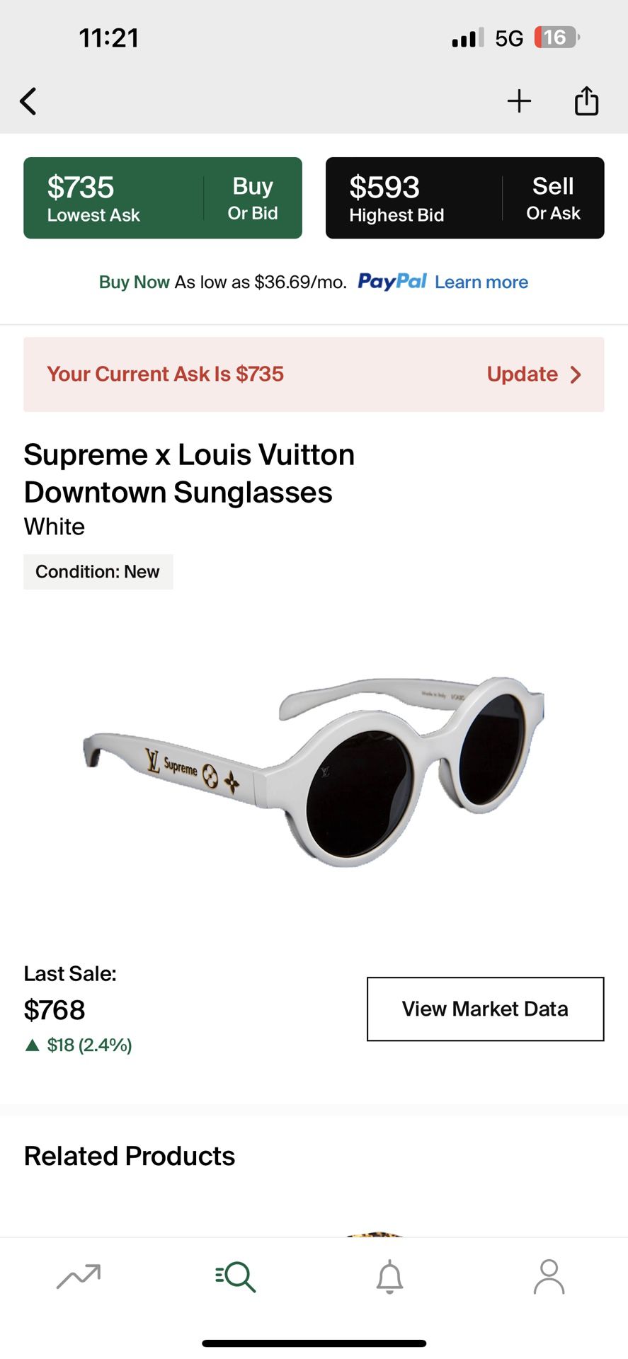 Supreme X Louis Vuitton Downtown Sunglasses for Sale in Brooklyn