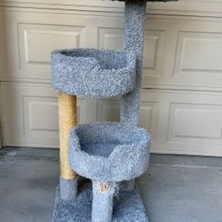 53” Large Tall Three-Tier Cat Tree Scratcher