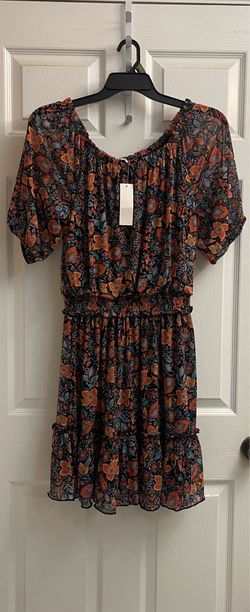 Brand new black floral mesh dress size M Juniors
