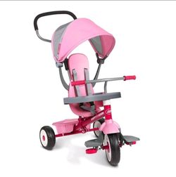Radio Flyer Adjustable Toddlers Kids Trike Pink 4-in-1 Stroll Canopy slightly used