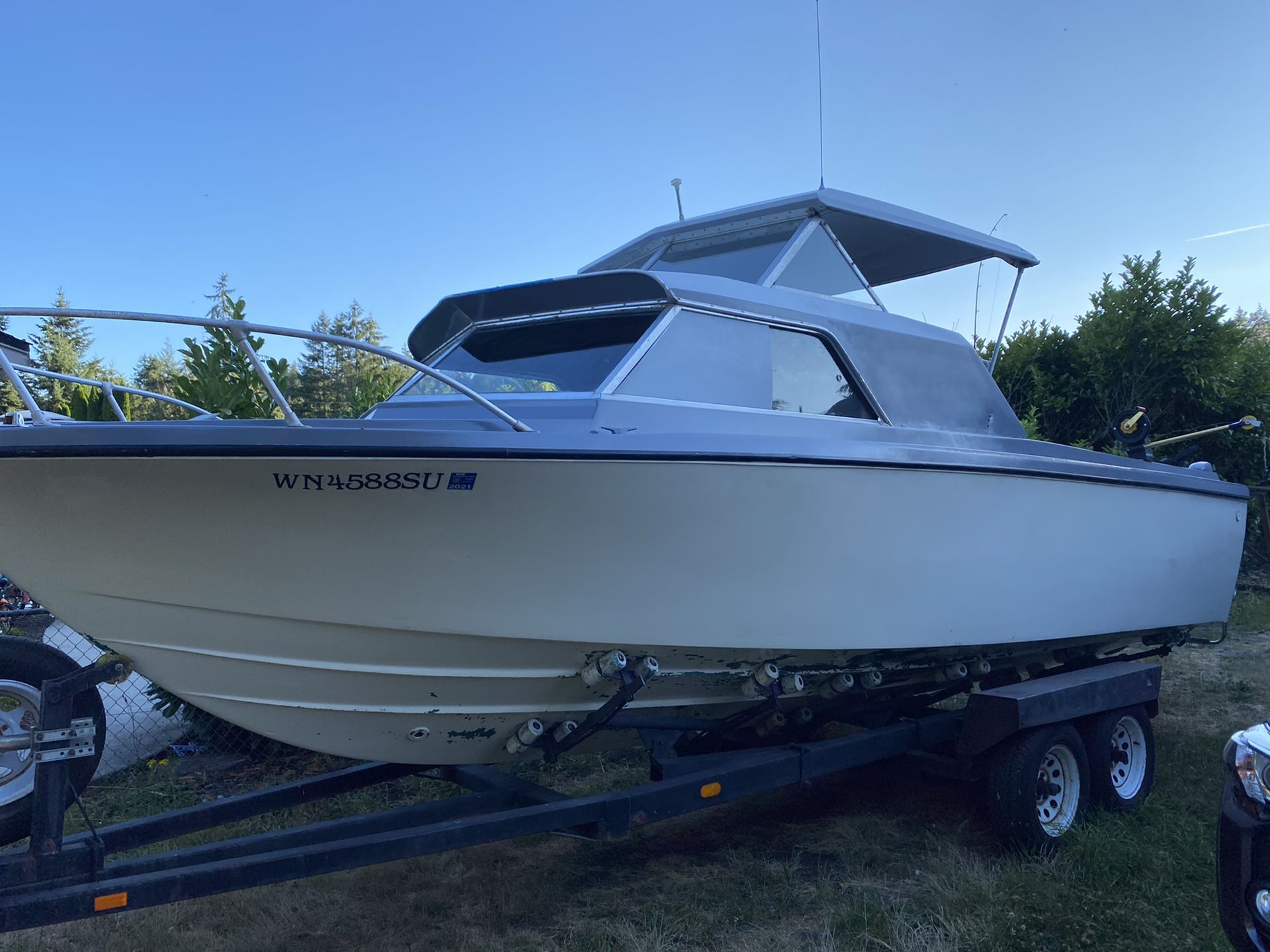 Price drop need to sell 24’ Fiberform may also trade for other boat or Chevy truck