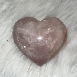 Rose Quartz Heart Carving 