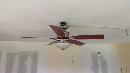 Ceiling fans red and silver costume