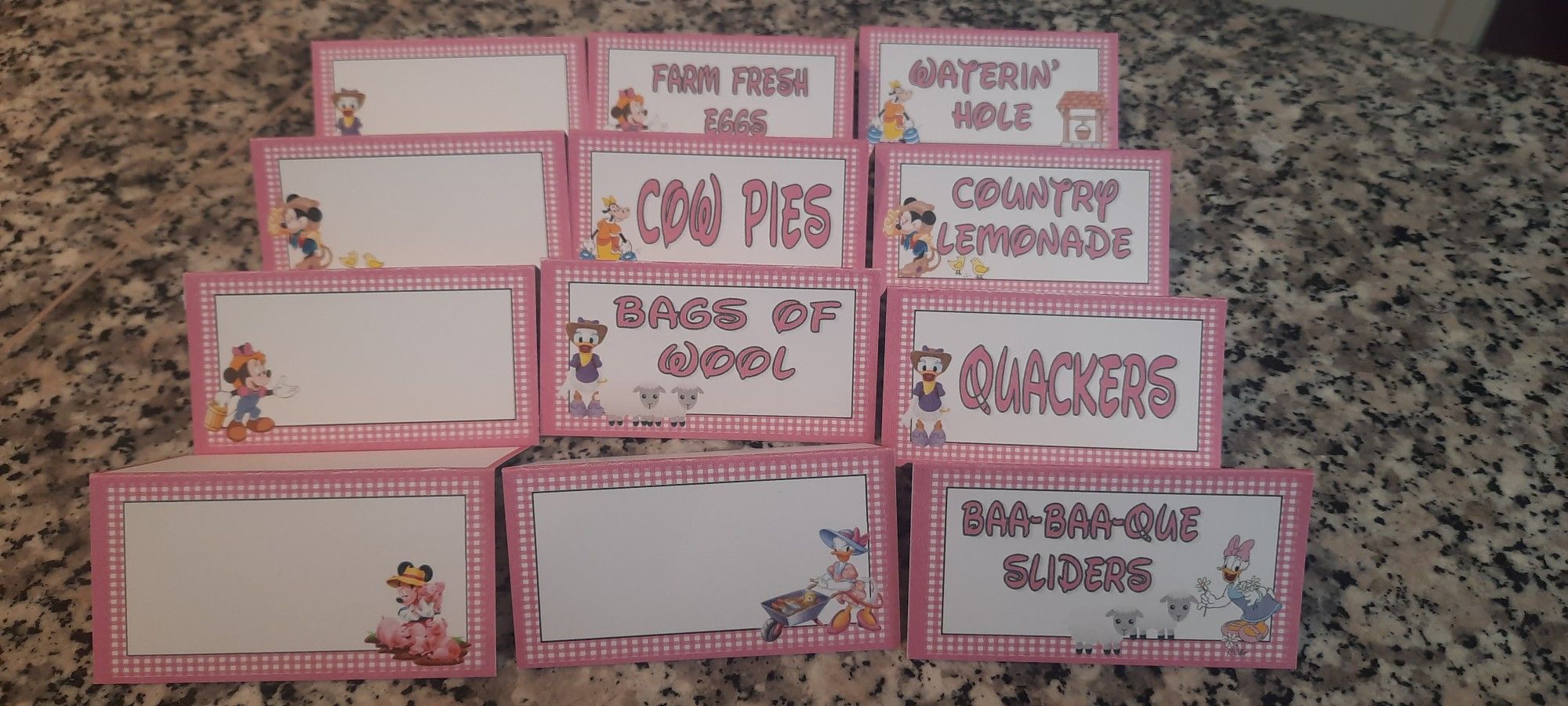 Food Tents Name Tents Minnie Mouse Mickey Mouse Farmer Mickey