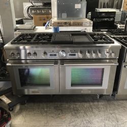 Thermador Pro Grand 60” Stainless Seem Dual Fuel Gas Range Stove 