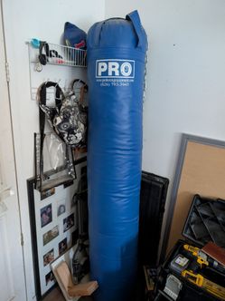 Pro boxing bag, blue