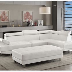 American Signature White Lester Couch And Ottoman